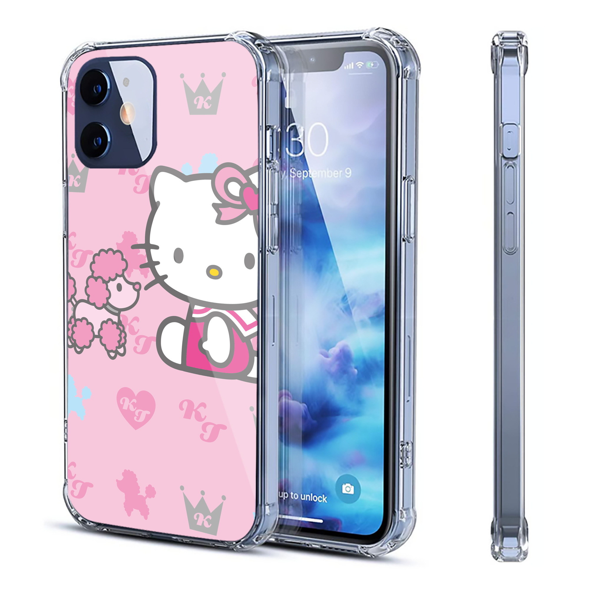 （画像用） Hello Kitty ハローキティ 【iPhone 12シリーズ対応】透明スマホケース（クリアソフトケース）